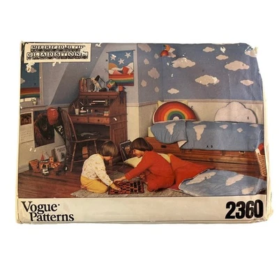 Vogue Sewing Pattern 2360 Meredith Gladstone Cloud Room Rainbow Bed Set UNCUT  - Image 1 of 4