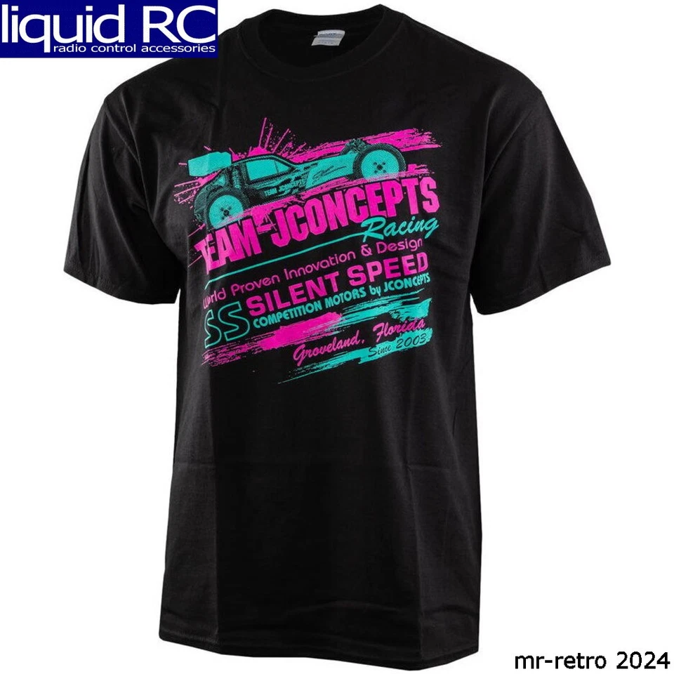 JConcepts 5279L Retro T-Shirt (Pink/Teal) (L) - Image 1 of 1