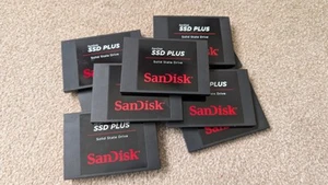 Disque SSD SanDisk Plus 2,5" 240 Go SATA III 6G/s testé 90% plus durée de vie - Photo 1/2