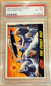 1962 Mars Attacks #23, The Frost Ray, PSA6 EX-MT, Great Color & Eye Appeal!! - Picture 1 of 2