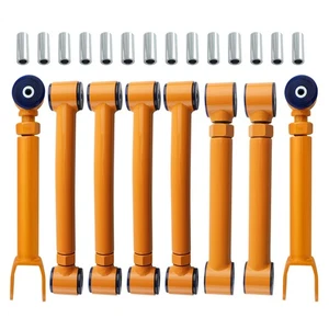 Front Rear Upper & Lower Adjustable Control Arms for 1997-2006 Jeep Wrangler TJ - Picture 1 of 18