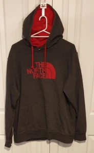 THE NORTH FACE Half Dome Pullover Hoodie. Style #CH2P. Dark Grey & Red. Size XL. - Picture 1 of 11