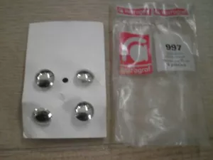 + 4 METAL BUMPER HOLE COVER CAPS - 15MM DIAMETER ANTENNAS - Picture 1 of 3