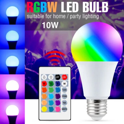 16 Colour Changing B22 E27RGB Bulb Led Light Remote Control Bayonet Screw Lamp - Image 1 of 4