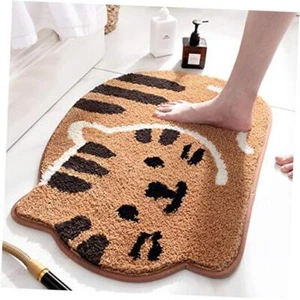 Shower, Tub, Bath Mat, Bathroom Rug, Non-slip, Absorbent, Soft Mat for Khaki - Picture 1 of 8
