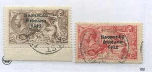Ireland KGV 1922 overprinted 2/6d and 5/ Seahorses used - Picture 1 of 1
