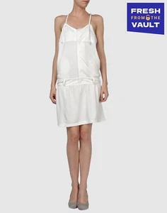 RRP €232 ICHI GRACIOUS Jersey Mini Dress Size S Racerback Ivory - Imagen 1 de 2