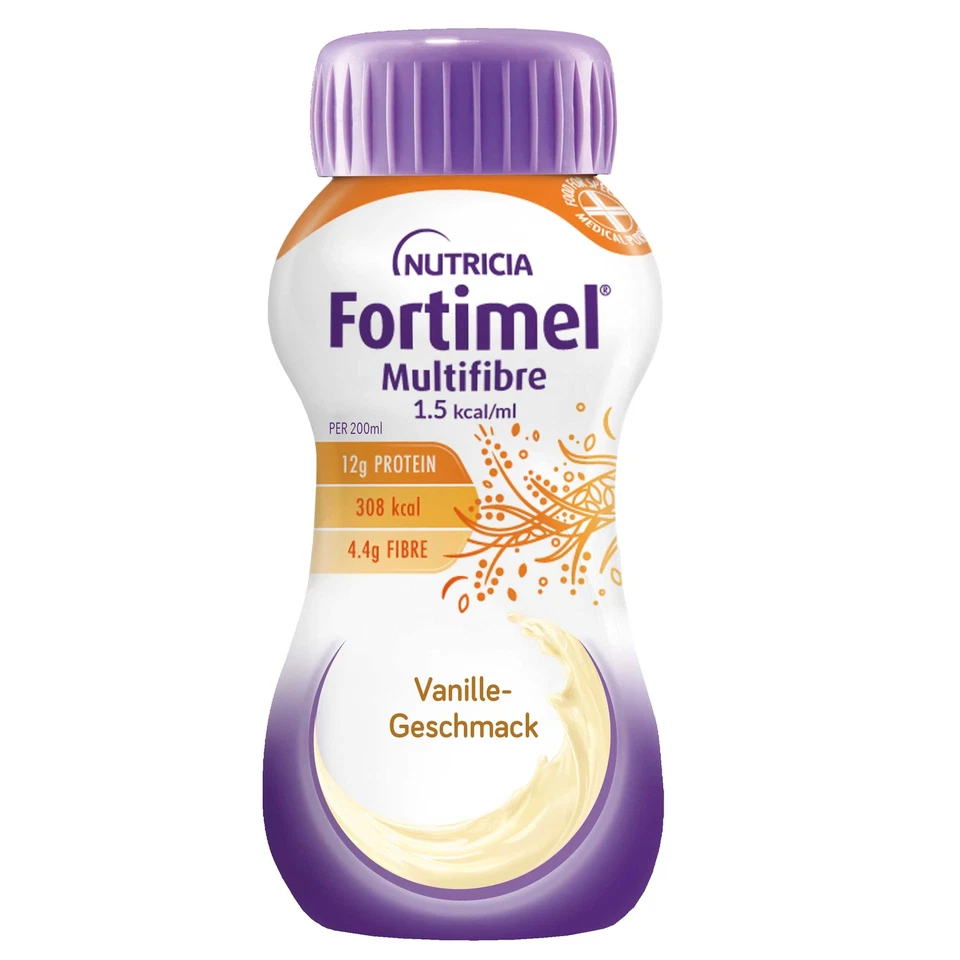 Nutricia Fortimel Multifibre 1.5kcal - 3 x 200ml Vanille Erdbeer Schoko
