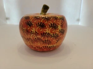 Italica Ars Pottery Hand Painted Pumpkin Italy Folk Art Clay Artisan Stamped - Picture 1 of 5