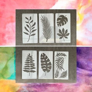 6er Set Schablonen Blumenschablonen Palmblattschablone Florales Design Nr. 243 - Bild 1 von 7