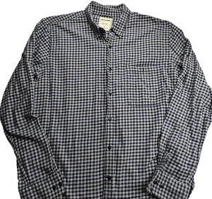 Driza-Bone Shirt Men's button up Medium Blue Checked Long Sleeve collared work - Picture 1 of 11