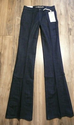 Pantalones de mezclilla MiH Marrakesh tiro medio acampanados azul oscuro lavado RAW 26 LARGOS Foto 1 de 4