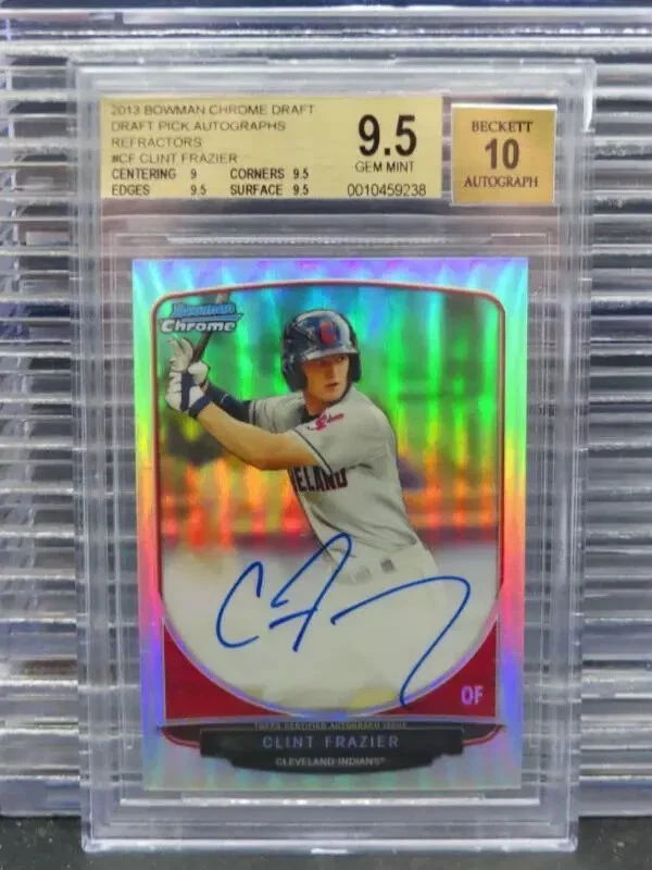 2013 Bowman Chrome Draft Clint Frazier Refractor Prospect Auto #BCA-CF BGS 9.5 - Image 1 of 2