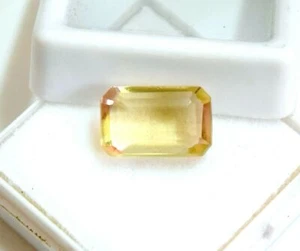 3.70 Cts. Natural Bi-Color Bolivia Ametrine Emerald Shape Certified Gemstone - Picture 1 of 4