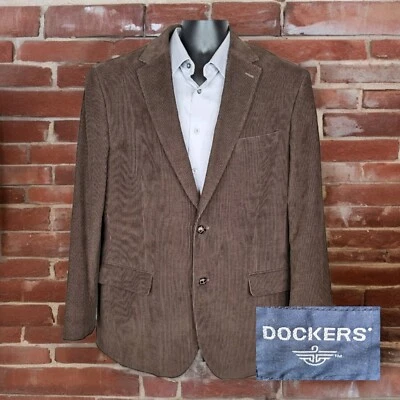 Dockers Sport Coat Jacket Mens 44L Brown Corduroy - Image 1 of 4