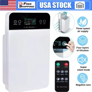 Home True HEPA Air Purifier Large Room Air Cleaner for Allergies Smoker Pet Dust - Picture 1 of 15