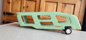 Vintage TONKA Semi Truck Trailer 1970s Light Green Metal Trailer Only 14" - Picture 1 of 10