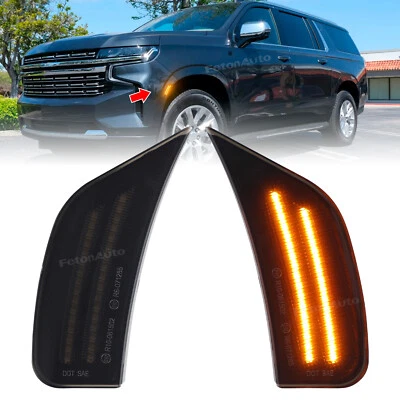 For 2021-up Chevy Suburban GMC Yukon Cadillac Escalade LED Side Marker Lights  - Image 1 of 4