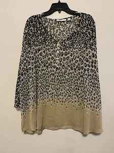 Isaac Mizrahi Live Damen Übergröße 3X Oberteil Tiermotiv Kleidung zur Arbeit - Bild 1 von 5