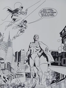 JERRY ROBINSON SUPERMAN 400 LITHOGRAPH PRINT 10x14 1984 DC COMICS - Picture 1 of 3