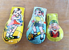 3 Vintage US Zone Germany Tin Litho Clicker/Noisemaker Toys