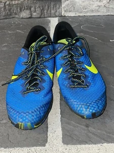 Nike Zoom Rival XC Men's Blue/Lime Green Lace Up Running/Track Shoes Sz 8 - Picture 1 of 7