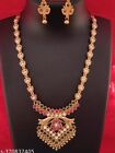 Indian Chain Gold Plated Necklace Long Fashion Ethnic 22k Pendant Temple Jewelry