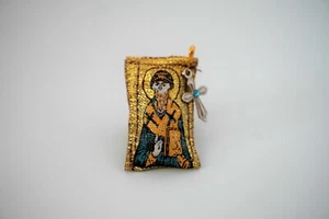 Amuleto del cristianismo ortodoxo con San Espiridón Filachto, Filakto, Filaxto - Imagen 1 de 2