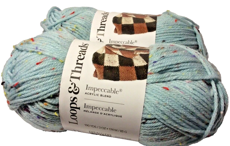 Paquete de 2 tweeds impecables Loops & Threads “Blue Haze Tweed” Foto 1 de 1