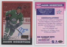 2020 O-Pee-Chee Platinum Retro Rainbow Red Jason Robertson #R-93 Rookie Auto RC