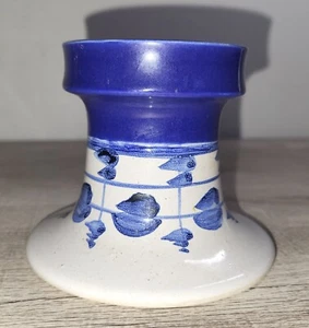 Vintage EB Danmark blau & weiß Keramik Keramik Kerzenhalter Standfuß - Bild 1 von 7
