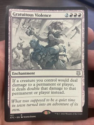 Gratuitous Violence MTG Alter/Altered Art - Image 1 of 2