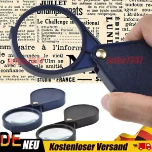 Taschenlupe Brennglas Lupe Faltlupe Leselupe Vergrößerungsglas 50mm Juwelier. - Bild 1 von 6