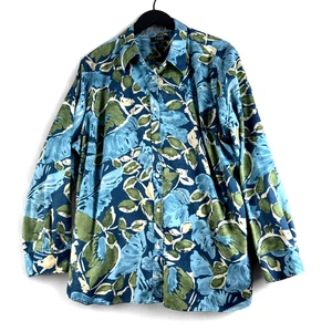 Chaps Damen No Iron Ralph Lauren Blumen Shirt Top Bluse Gr. 3X Übergröße - Bild 1 von 5