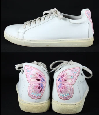 Tênis SOPHIA WEBSTER couro branco bordado BIBI BUTTERFLY 40 - Imagem 1 de 4