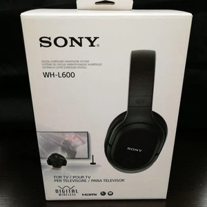 Sony WH-L600 Black Digital Surround Wireless Headphones Black Japan Used - Picture 1 of 19