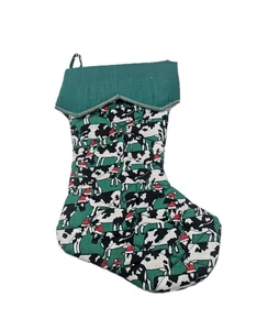 Weihnachtskühe mit Nikolausmützen Weihnachtsstrumpf Handarbeit Bauernhaus kitschig  - Bild 1 von 9