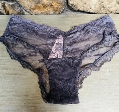 Victoria's Secret цветочный кружева высоты ноги нахальный трусики Sz XL серый новый с Ярлыками $18,95 - Изображение 1 из 2