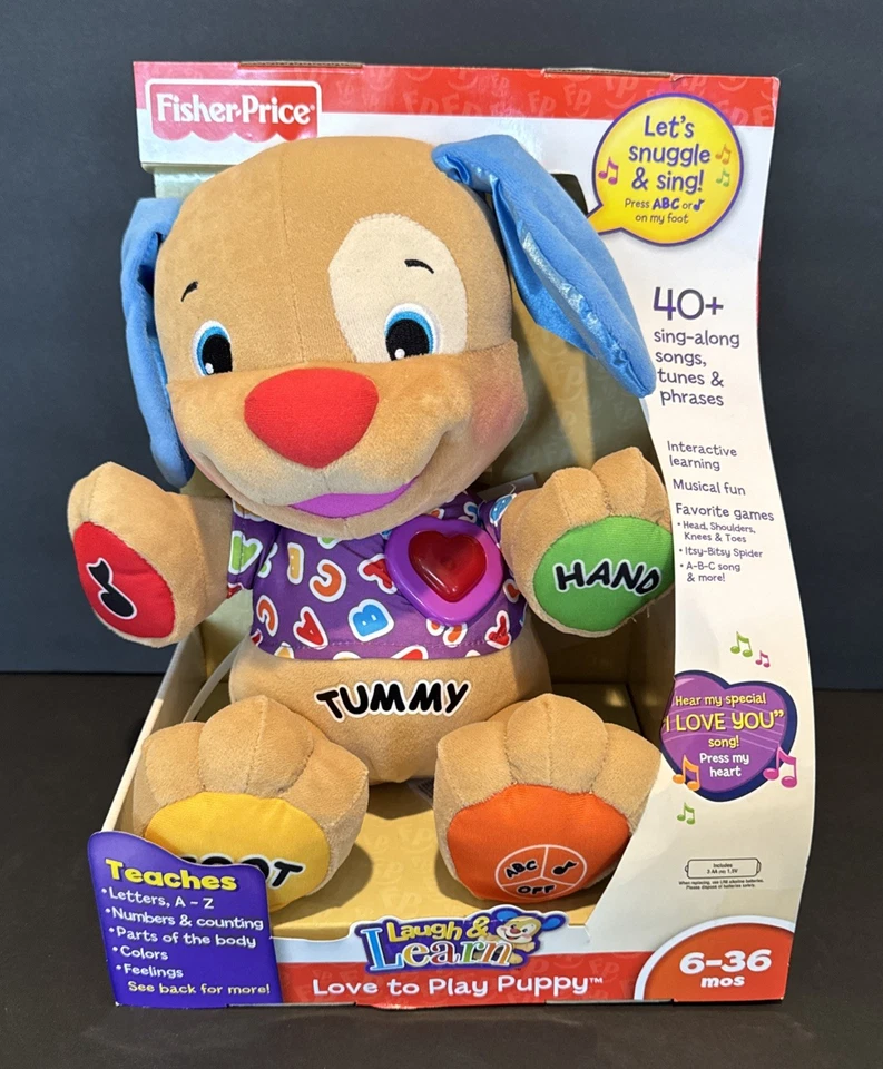 Fisher- Laugh and Learn Love to Play Puppy Blue Great Baby Gift
