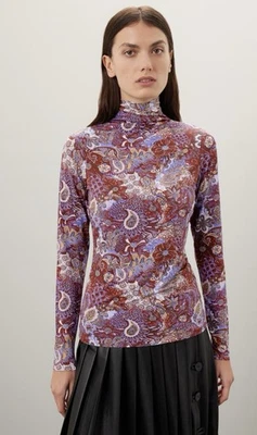 Top Marie Oliver Púrpura Paisley Eloise Talla S (US 4) Diseñador Precio de venta sugerido por el fabricante 198 USD informal b Foto 1 de 4