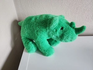 Rhinoceros A&A Plush Rhino Plush Stuffed Animal Green 2022 2GMEDMIX18 A - Picture 1 of 7