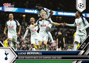 PRESALE — Lucas Bergvall 2025-26 UCL UEFA Topps NOW Card 11 (Base) — Tottenham - Picture 1 of 1