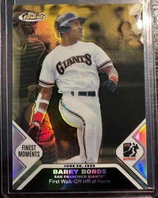 2006 Topps Finest - Barry Bonds Finest Moments Barry Bonds refractor de oro/199 Foto 1 de 3
