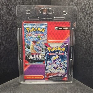 Pokemon 2 Booster Packs Stellar Crown & Crimson & Purple • Blister • Sealed • New - Picture 1 of 5
