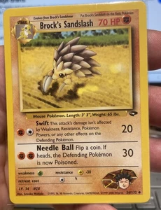 NM💥 BROCK'S SANDSLASH 😽36/132 Gym Challenge Unlimited Edition Regular Common - Picture 1 of 2