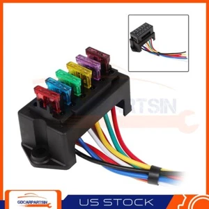 Blocco scatola portafusibili 6 slot 32V filo con 10 fusibili lama omaggio per tutti i veicoli - Foto 1 di 12
