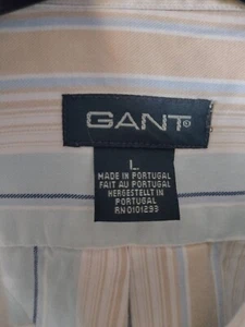 GANT Camicia Uomo Grande Cotone Linpoint Twill Manica Lunga 44L Leggera Vestibilità Regular - Foto 1 di 10