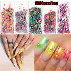 Decal 3D Fruit Feather Flowers Nail Stickers Polymer Clay Nail Art Decoration