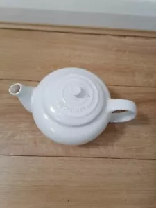 LE CREUSET Klassische Steingut Teekanne 1L Baumwolle Weiß.  Neu mit Etikett. - Bild 1 von 10