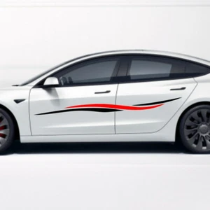 Car Decals Racing Stripes 78'' for Tesla model S Vinyl Motor stickers ZC1448 - Foto 1 di 3